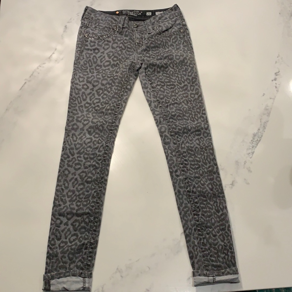 Miss Me leopard print jeans